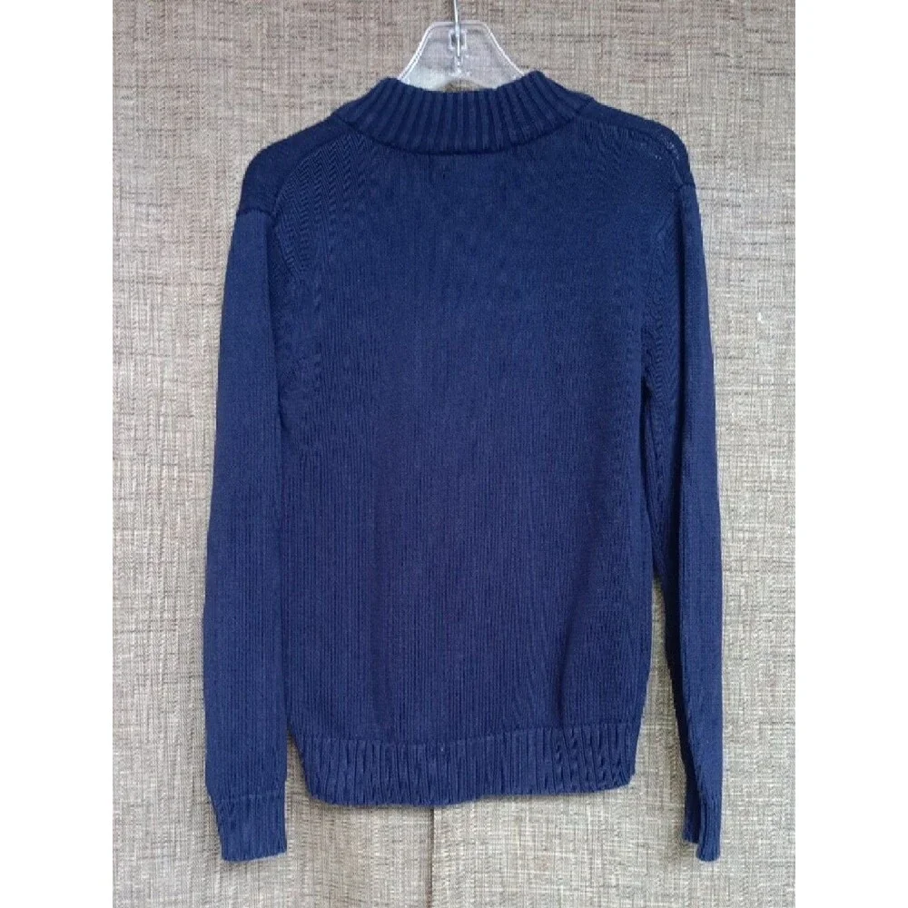 Boy's Cherokee Navy Zip-Front Knit Sweater